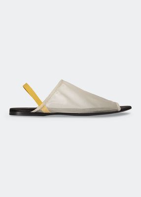 Clear Flat Slingback Sandals
