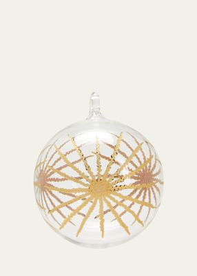 Clear Golden Star Christmas Ornament