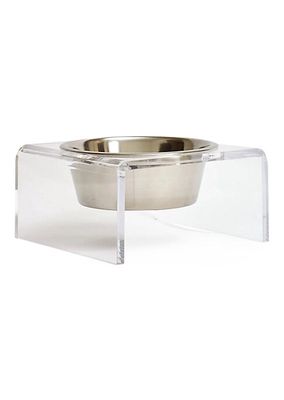 Clear Single Bowl Pet Feeder