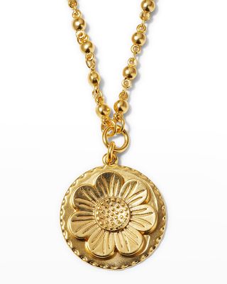 Clementine Flower Medallion Necklace