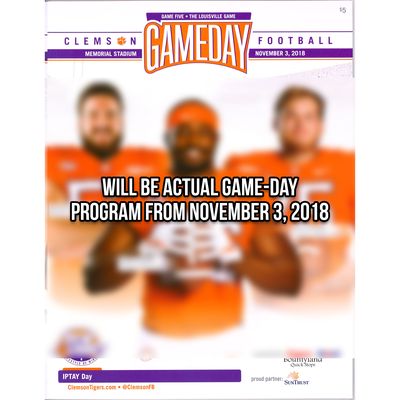 Clemson Tigers 2018 vs. Louisville Cardinals Official Game Program