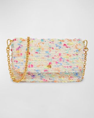 Cleo Rainbow Boucle Clutch Bag