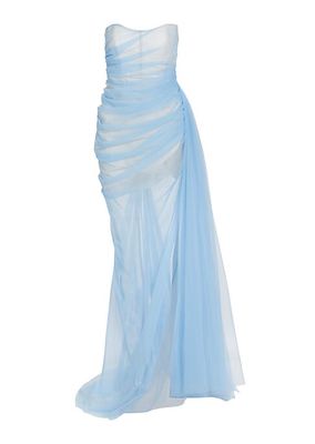 Cleo Tulle Strapless Gown