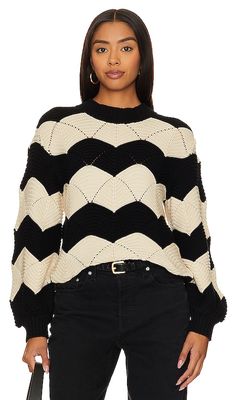 Cleobella Kori Sweater in Black,Cream