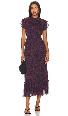 Cleobella Nicolette Midi Dress in Purple