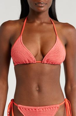 CLEONIE Bells Bikini Top in Coral 