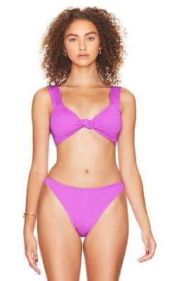 Cleonie Cabana Bikini Top in Purple.