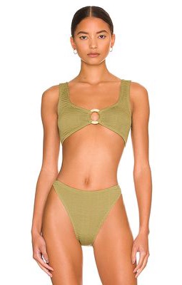 Cleonie Oceania Bikini Top in Olive.
