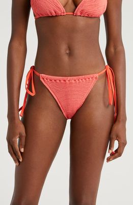 CLEONIE Peninsula Bikini Bottoms in Coral 