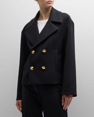 Cleophee Short Double-Breasted Coat