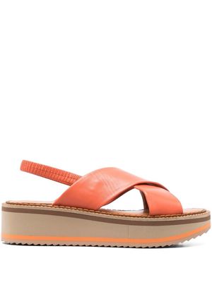 Clergerie 50mm leather slingback sandals - Orange
