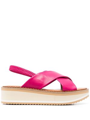 Clergerie 50mm leather slingback sandals - Pink