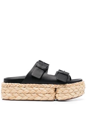 Clergerie 55mm braided-sole sandals - Black