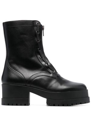 Clergerie 60mm zip-up leather boots - Black