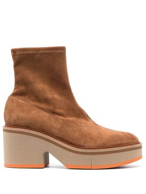 Clergerie Albane 80mm suede ankle boots - Brown