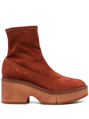 Clergerie Albane 85mm suede ankle boots - Orange