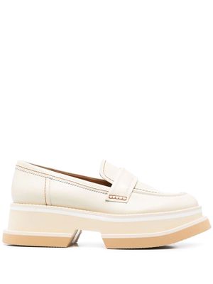 Clergerie Banel 55mm leather loafers - Neutrals