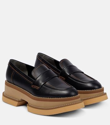 Clergerie Banel leather platform loafers
