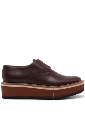 Clergerie Brook 2 flatform brogues - Red