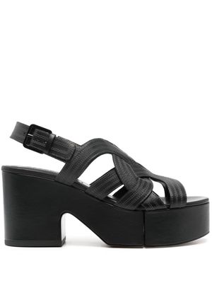 Clergerie Chou 95mm leather platform sandals - Black