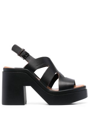Clergerie cut-out leather sandals - Black