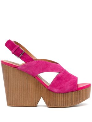 Clergerie Dava suede platform sandals - Pink
