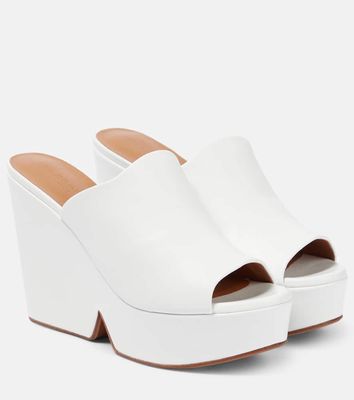 Clergerie Dolcy leather wedge sandals