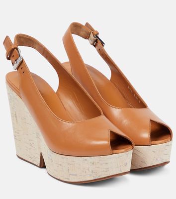 Clergerie Dylan slingback wedge pumps