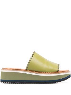 Clergerie Fast leather mules - Green