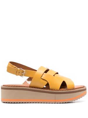 Clergerie Franka leather sandals - Yellow
