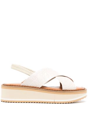 Clergerie Freedoc crocodile-effect sandals - White