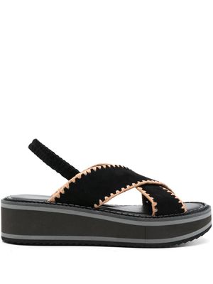 Clergerie Freedom 45mm wedge sandals - Black