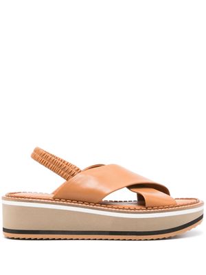 Clergerie Freedom flatform sandals - Brown