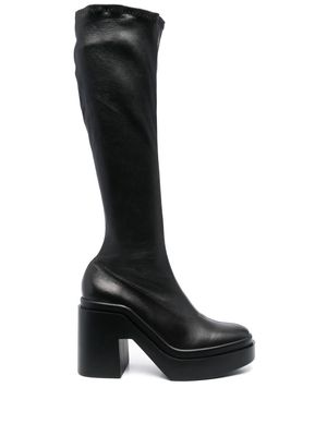 Clergerie Nelly chunky-sole leather boots - Black