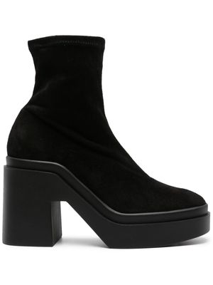Clergerie Nina 100mm suede boots - Black