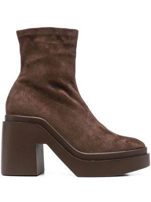 Clergerie Nina 110mm ankle boots - Brown