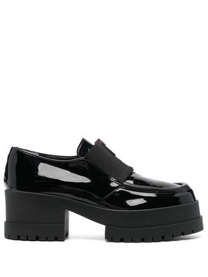 Clergerie Well patent-leather loafers - Black