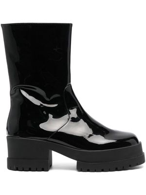 Clergerie Wilmerv 70mm patent-leather ankle boots - Black