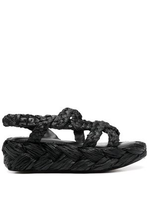 Clergerie woven platform sandals - Black