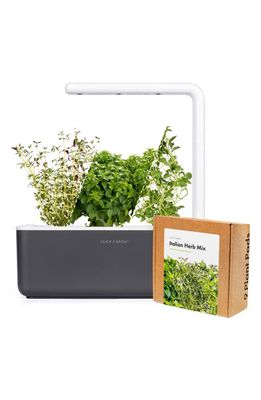 Click & Grow Smart Garden 3 Small Italian Herb Kit in Grey