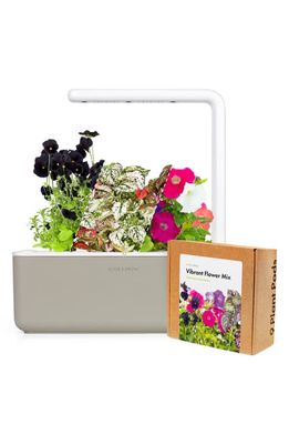 Click & Grow Smart Garden 3 Small Vibrant Flower Kit in Beige