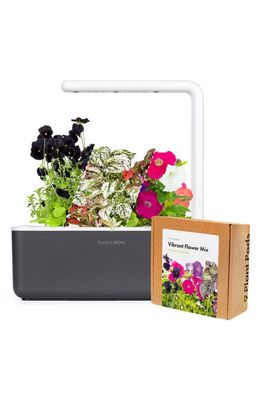 Click & Grow Smart Garden 3 Small Vibrant Flower Kit in Grey