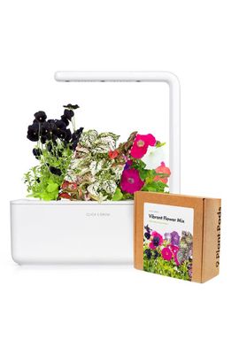 Click & Grow Smart Garden 3 Small Vibrant Flower Kit in White