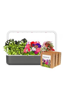 Click & Grow Smart Garden 9 Big Vibrant Flower Kit in Grey