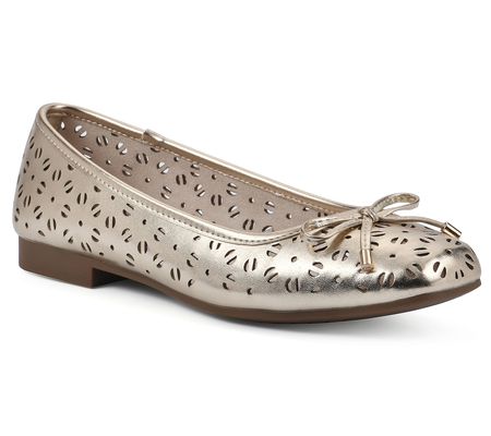 Cliffs by White Mountain Perforated Ballet Flats-Bessa
