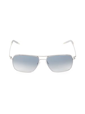 Clifton 58MM Aviator Sunglasses - Silver