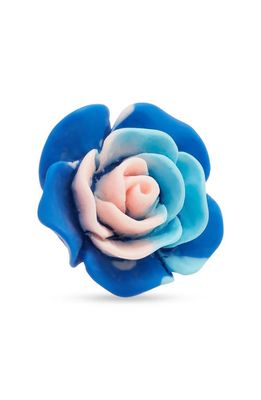 CLIFTON WILSON Blue & Pink Lapel Flower 