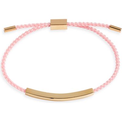 CLIFTON WILSON Braided Slider Bracelet in Pink 