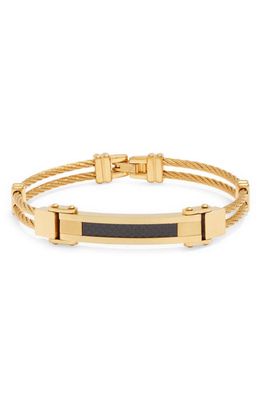 CLIFTON WILSON Cord Bar Charm Bracelet in Gold