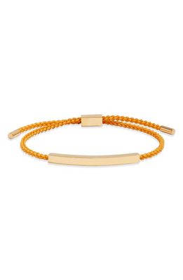 CLIFTON WILSON Men's Braided Pull Through Bracelet in Gold/Orange